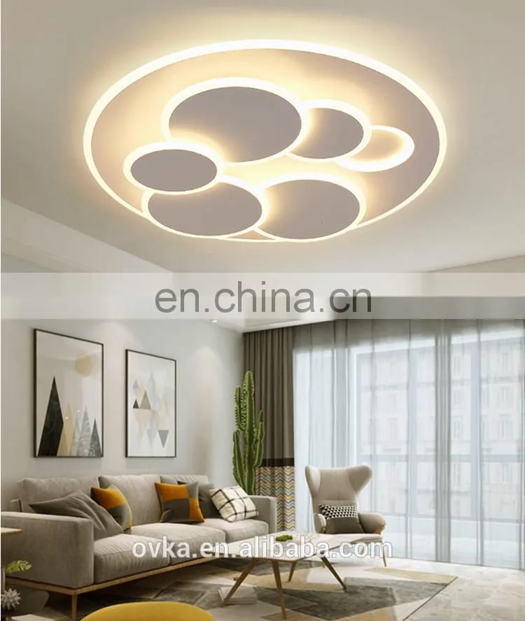 Simple round ultra thin acrylic indoor led ceiling light