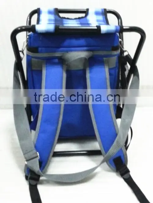 Folding cooler stool with steel tube and the 600D colored fabric