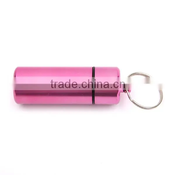 Waterproof aluminium alloy pill keychain