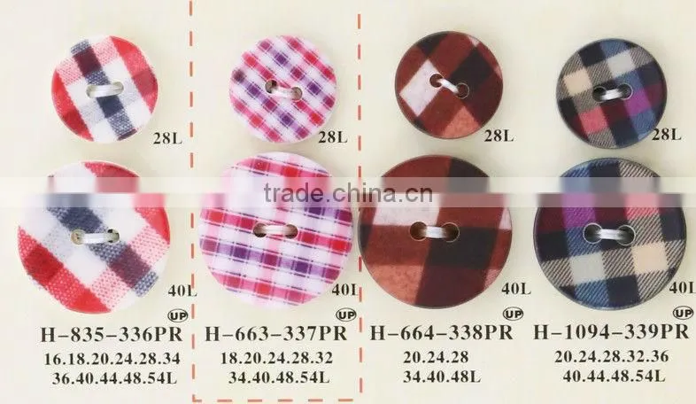 2 holes brown plastic resin button with custom made logo
