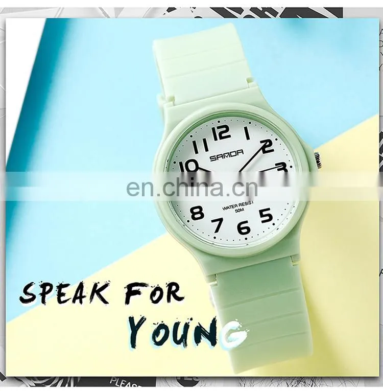Sanda 6010 Stylish Ladies Mens Analog Watch Waterproof Relojs Minimal Unisex Quartz Watches