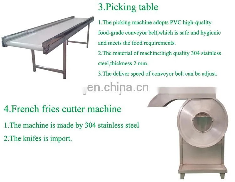 Fully Automatic Electric French Fries Potato Chips Making Machine Production Line