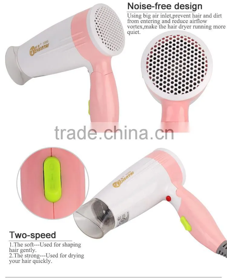 Foldable Hair Dryer Travel Cordless Hair Dryers with Diffuser