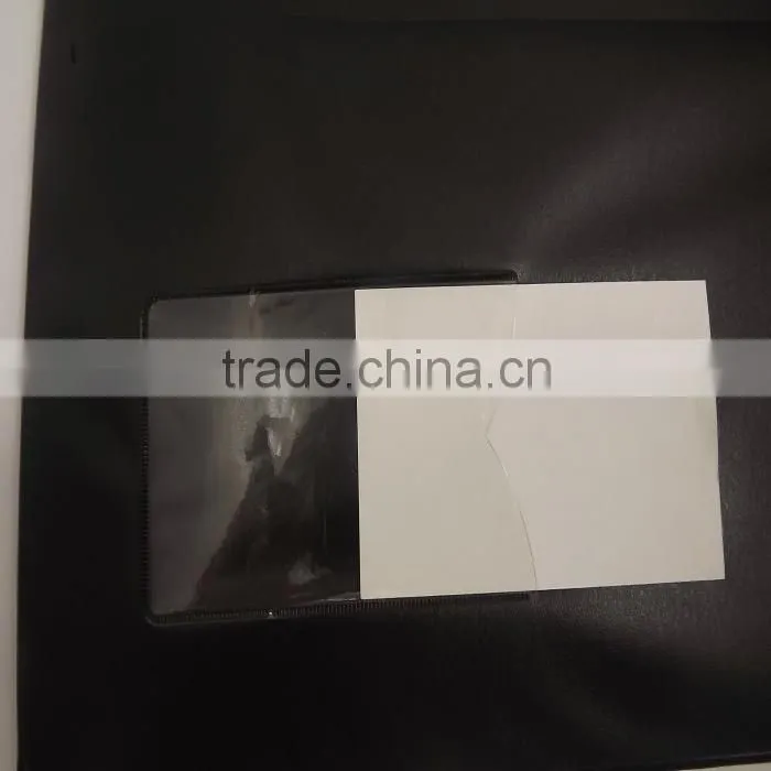 PU leather A5 embossed printing D shape 3 ring binder with name card