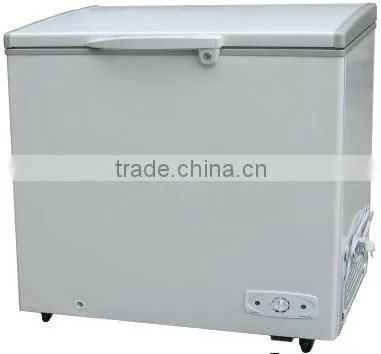 ETL certified 200L commercial sliding door deep freezer with lock