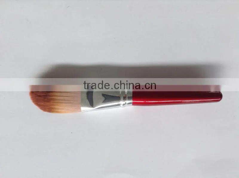 Red handle 6pcs goat hair makeup brush kits for beauty