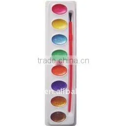 12 COLORS METALLIC WATER COLOR DAMP DRY WITH A PAINTBRUSH AND PALETTE NON-TOXIC
