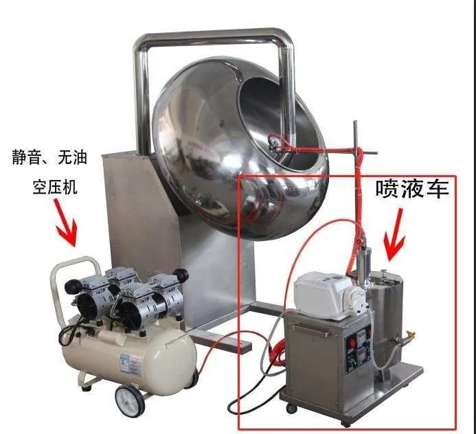 Chocolate Nut Sugar Coating Machine With Sprayer / Nuts Coating Machine With Sprayer/ Peanut Sugar Coating Machine for Sale