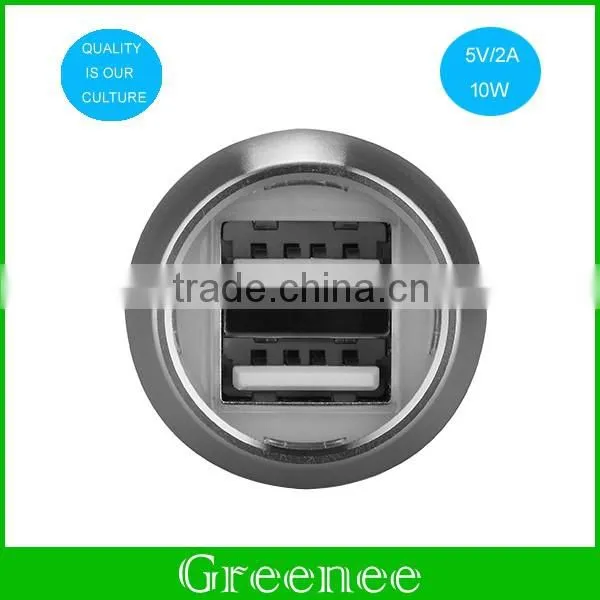 Stainless Steel Safe Hammer Dual 2.4A USB Car charger for iPhone 6S and Mobile Phone