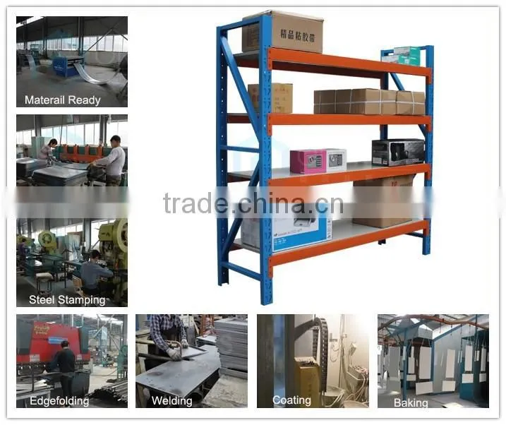 Colorful Shop Storage Furniture Custom Metal Rack Commodity Shelf