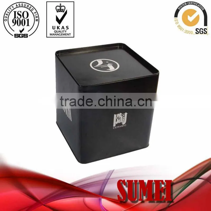 Design ceramic coffee mug with tin box pack