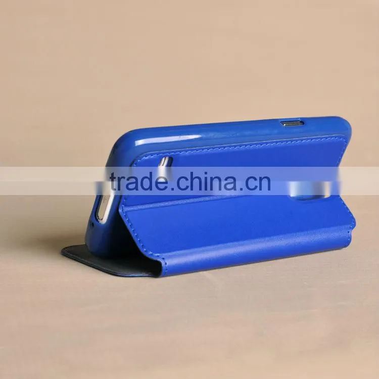 view flip case for Samsung S5 flip case with stand