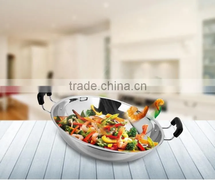 New Design Stainless Steel frying pan/ Balti Dish cooking/ kitchen tool set