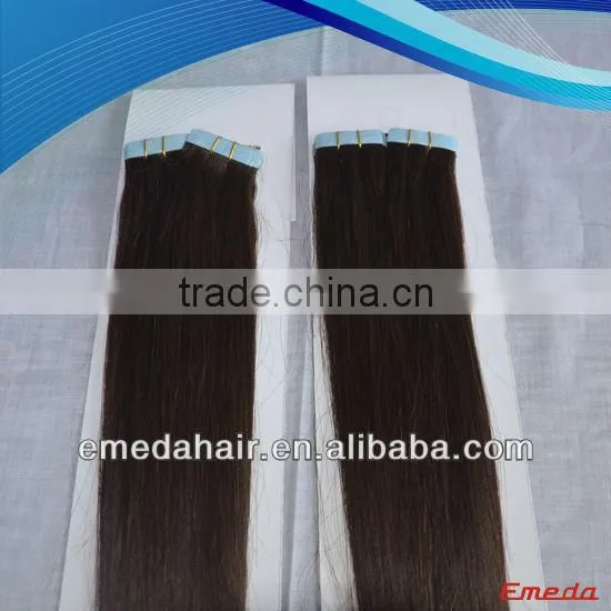 Remy hair double sided skin weft pu glue virgin tape hair extensions