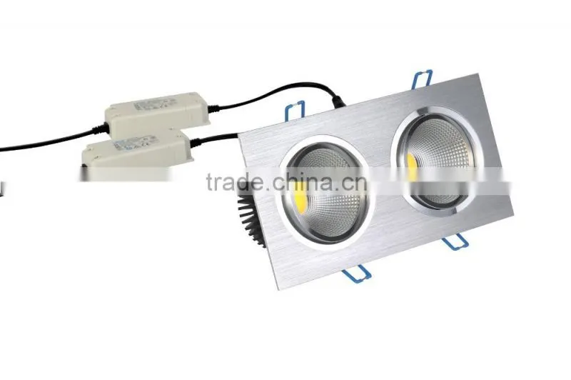 2*20W ra>80 ceiling light China hot sale COB LED downlight with CE ROHS