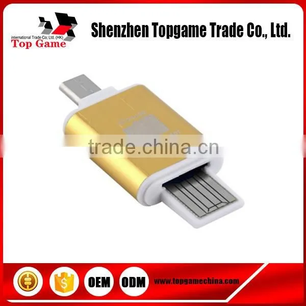 High Quality USB 2.0 OTG Card Reader Adapter For Smart phones Free Sample