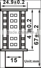 High Intensity SMD3528 60leds bayonet led lamp