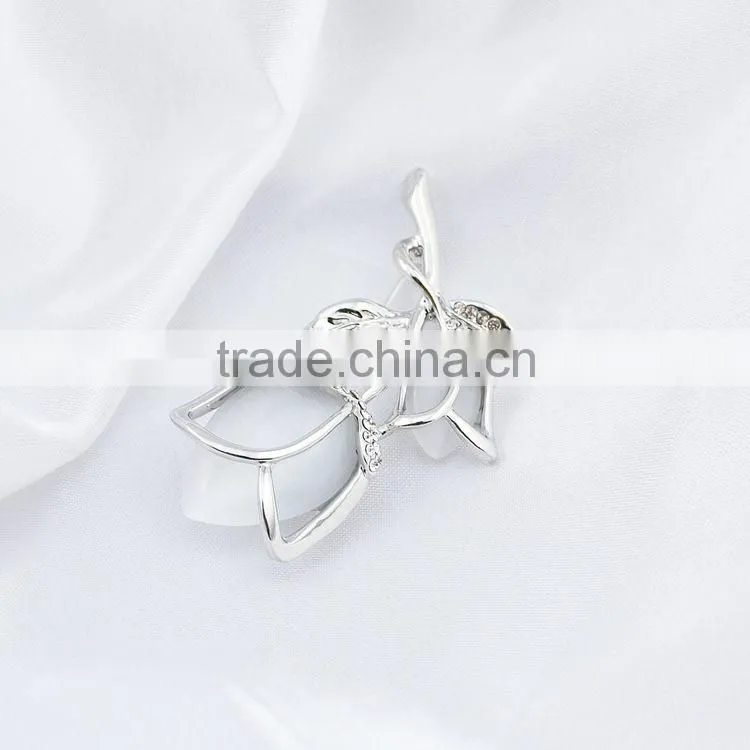 2016 Popular Clothing Alloy Plating Dumb Gold Leaf Flower Brooch Tulip For Men And Women Are Optional