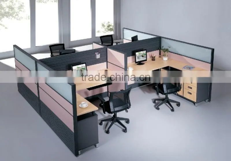 online designer furniture table modern wooden used office room dividers(SZ-WST686)