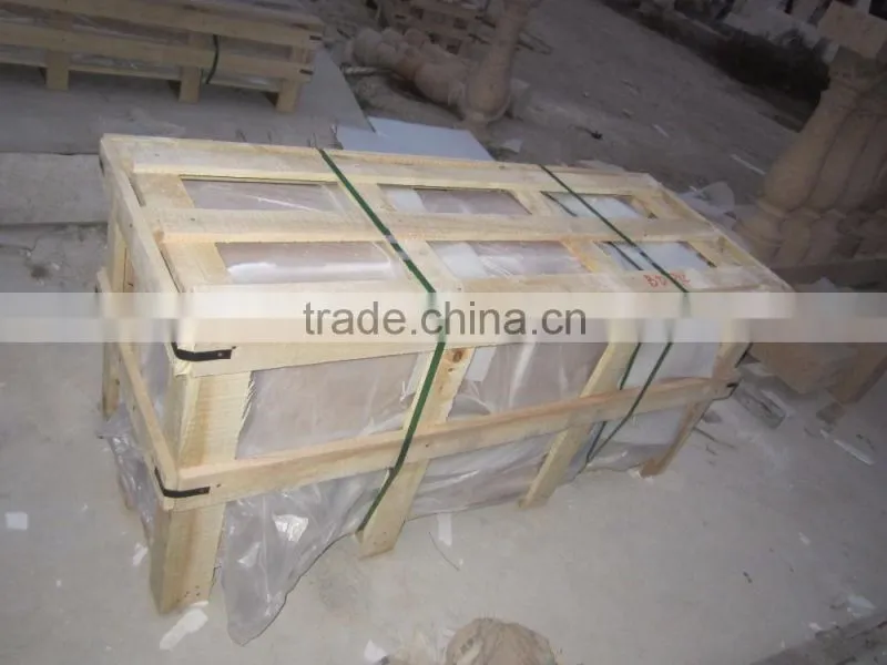 Beige marble balustrades and handrails for sale