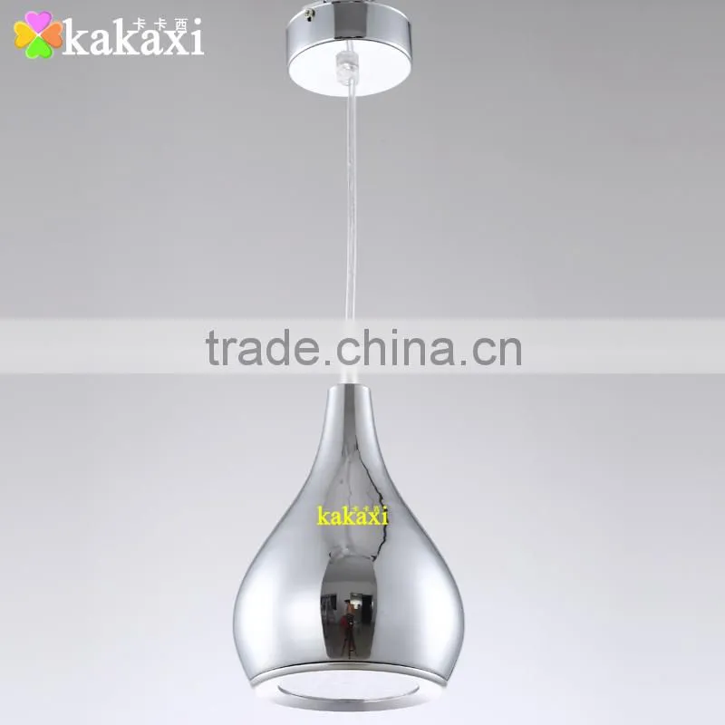 The Gourd LED Pendant Lights 12W Plated Silver Color Creative Dining Room LED Droplight