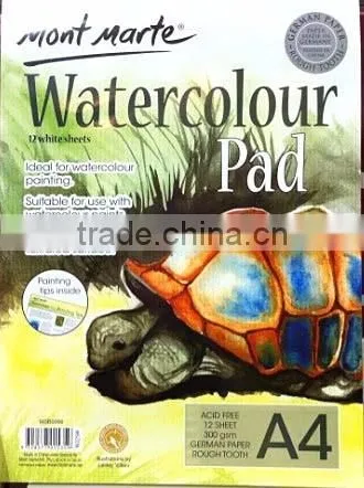Mont Marte Watercolour Pad German Paper A4 300gsm 12 sheet