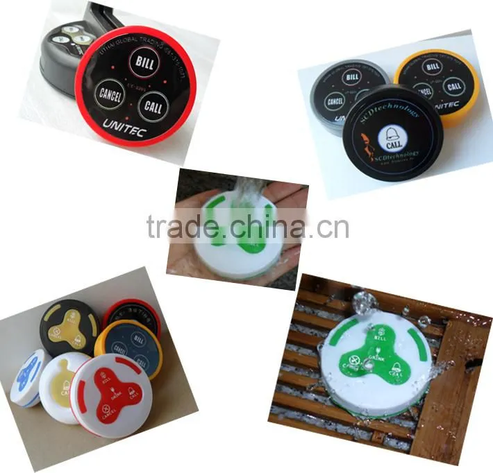 restaurant equipment with led display screen and 3-key table button for waiter service client