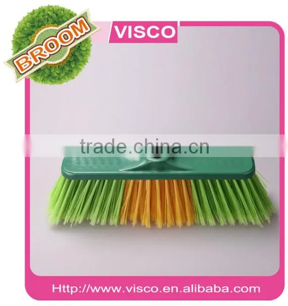 Plastic Broom Bracket Sweeping Brush with 1.2m plastic handle,VC111