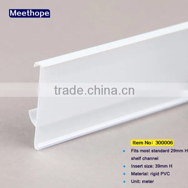Supermarket Shelf Channel Plastic Extrusion Shelf Price Strips