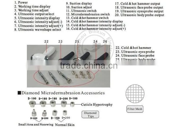 hotsale 3 in1 diamond tip microdermabrasion machines IB-6002