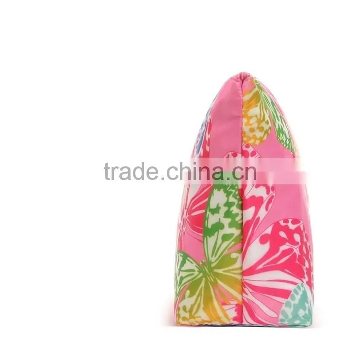 2015 Printed betterfly cosmetic bag multi pocket