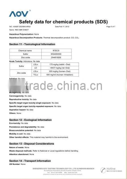 Red SBR rubber sheet roll textured two sides 80Duro