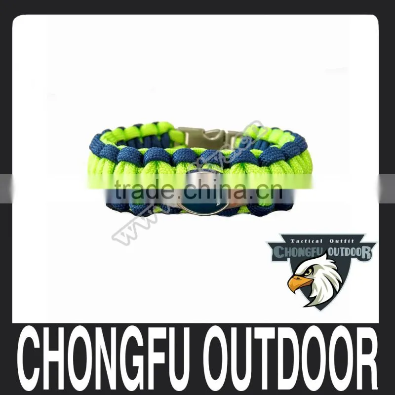 2016 army survival 550 parachute cord bracelet with plastic buckle for outdoor survival