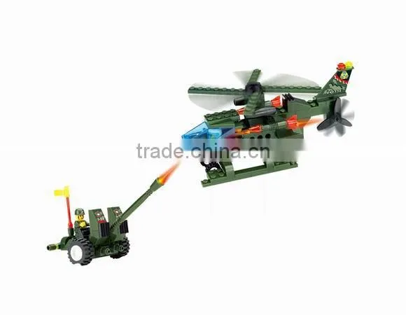DIY plastic building blocks military toys