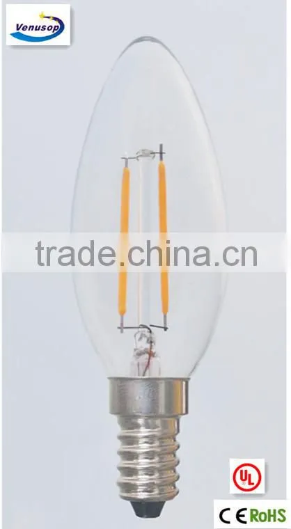 dimmable C35 4W LED FILAMENT candle lights E12S 110V US