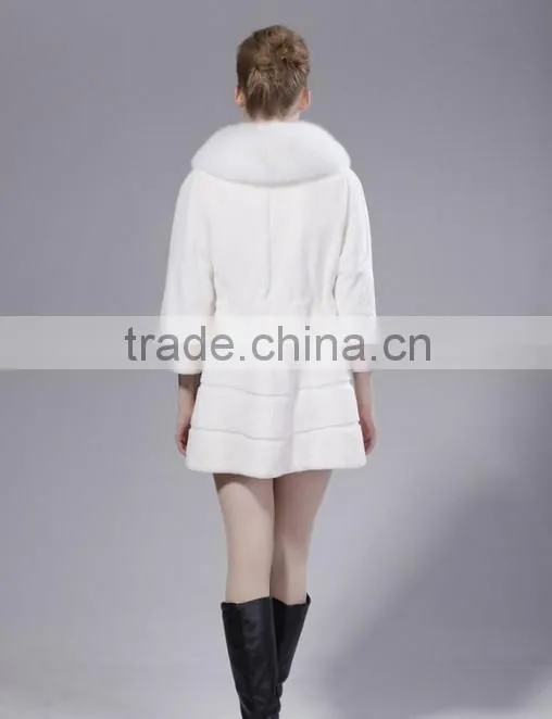 rex14028 New Design real rex rabbit Fur Coat