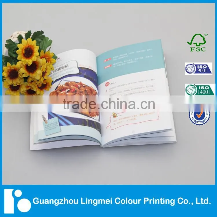 Quality Custom Color Softcover CookBook Professional Printing in China