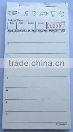 CT-3700wp guest check from Timipaper 2016 fast selling in US market