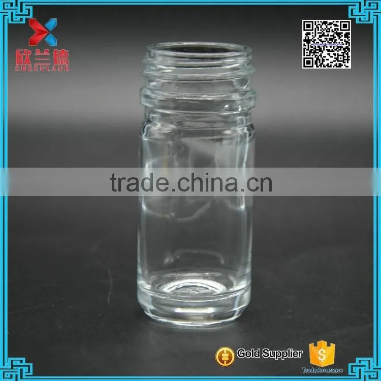 empty mini glass bottle wholesale for medicine bottle industry with black cap