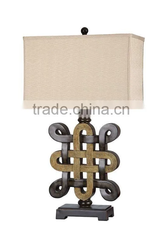 Antique twist table lamp for living room