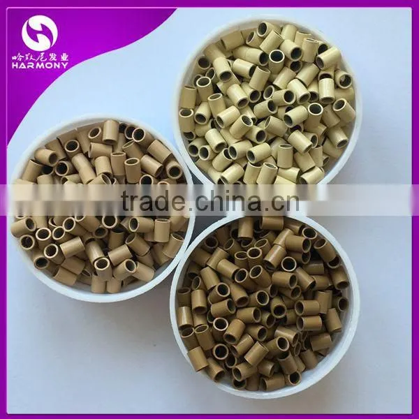 Mini Lock Straight Copper Micro Rings Tube Bead For I tip Hair Extension hair extension micro rings tools