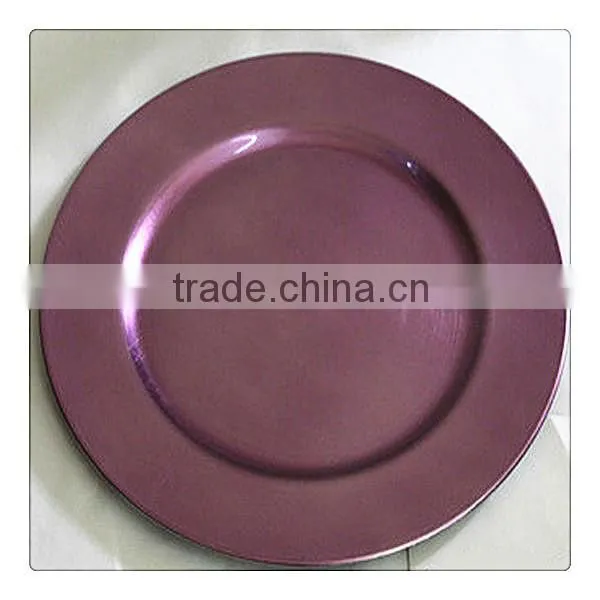 Colorful decorative plastic charger plates