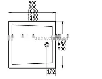 North America and AUS market UPC/cUPC certified full sizes of shower base, flat shower base, square tube base