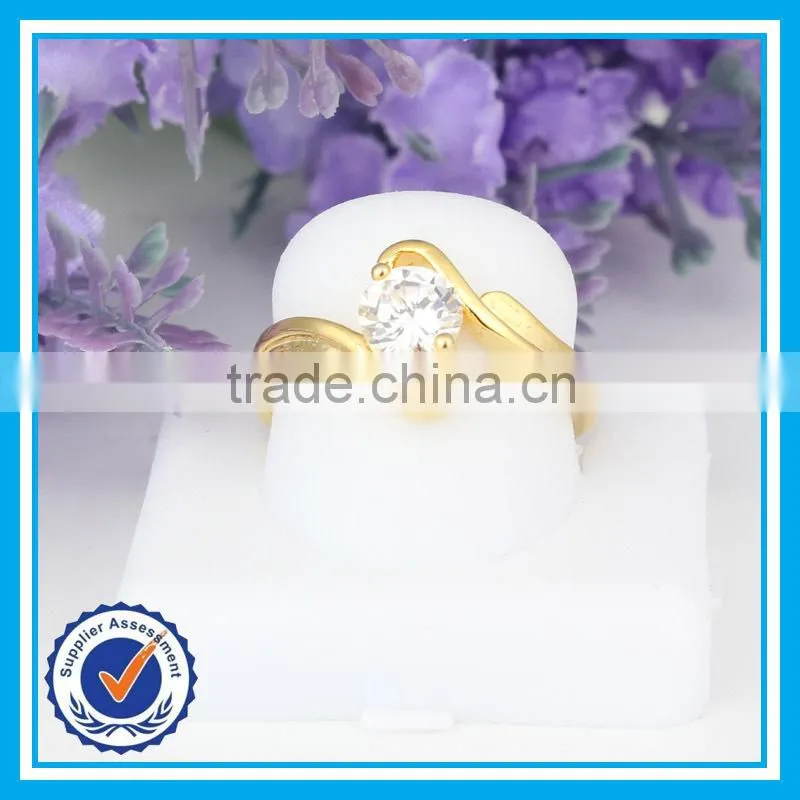 Factory cheap wholesale fashion zircon stone light weight gold ring