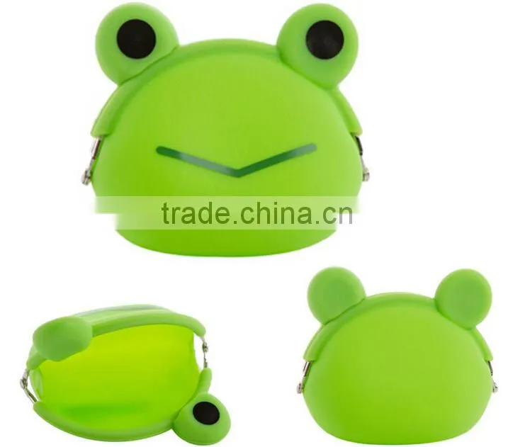 Hot style lovely mini coin purse soft circular cartoon silicone coin purse