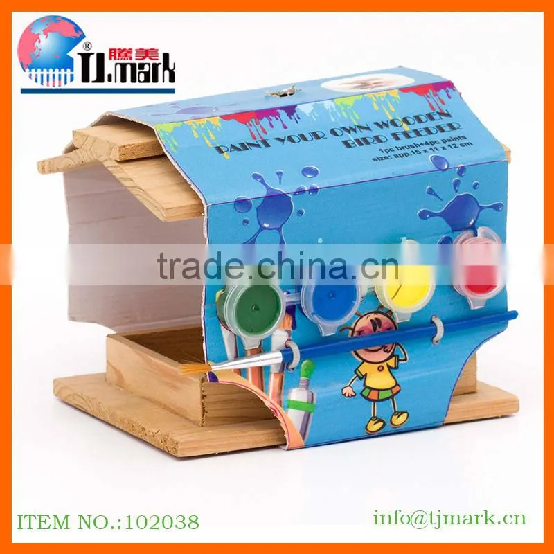 Surface Paintable Wooden Bird House