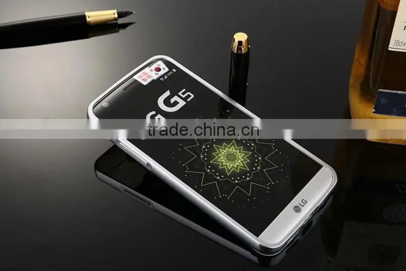 For lg g5 case Hot selling Luxury electroplated shockproof Aluminum mirror mobile phone accessory for lg g5