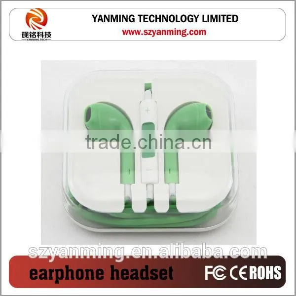 Colorful mini Earphone with Mic for iPhone 3G 4G 4S 5G