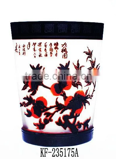 2014 Special 3D-Carved Large Size Flower Glass Vase