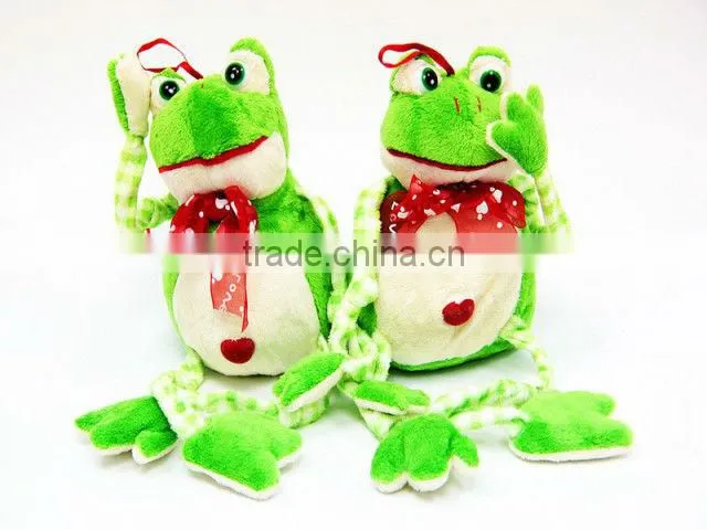 30cm fashional popular customized plush hedgehog animal toy with silk bowtie for valentine festival